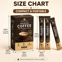 Sachet en aluminium imprimé sur mesure, scellé à l'arrière, de qualité alimentaire, vide, pour emballage de poudre de café instantané en stick