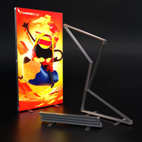Boîte à lumière LED publicitaire pliable à montage rapide, cadre en aluminium, support pop-up SEG, impression recto-verso