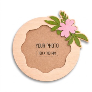 กรอบรูปไม้ลายดอกไม้แบบปรับแต่งได้ สลักข้อความเป็นของที่ระลึกสำหรับวันแม่และตกแต่งบ้าน - Product Image 2