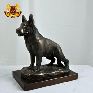 Estatua de decoración de jardín, tamaño real, bronce, <span class=keywords><strong>Pastor</strong></span> Alemán, perro, a la <span class=keywords><strong>venta</strong></span> - Product Image 2