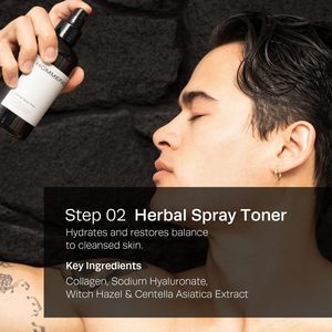 Cura della pelle a base di erbe in due fasi con etichetta privata personalizzata per problemi di pelle maschile prodotta riparazione dei pori idratante profonda per la cura della pelle degli uomini - Product Image 5