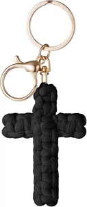 Porte-clés en crochet personnalisé en gros, cadeaux promotionnels, porte-clés <span class=keywords><strong>de</strong></span> luxe avec fermoir mousqueton, pendentif en crochet tricoté en forme <span class=keywords><strong>de</strong></span> croix - Product Image 6
