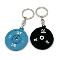 Porte-clés de gymnastique Sport Fitness 3D Mini haltère Forme Kettlebell Bonne simulation Porte-clés pour la gymnastique Porte-clés de plaque de poids personnalisé