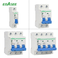 EBASEE Fabricant OEM Vente en gros Disjoncteur miniature sur rail DIN AC 1P 2P 6A 10A 16A 20A 32A 63A