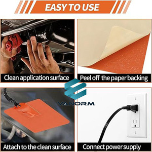 2PCS Coussin chauffant en silicone pour bloc moteur automatique 150W <span class=keywords><strong>3M</strong></span> Jauge de surface métallique auto-adhésive 120/220V - Product Image 6