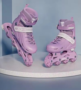 Patins à roulettes en ligne Jumon Flashing, taille réglable, 4 roues, roulements ABEC-7, roues 80A, chaussures de patinage pour garçons et filles, débutants, extérieur - Product Image 2