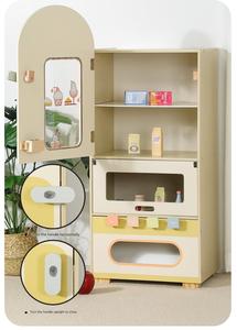 COMMIKI Jouet <span class=keywords><strong>de</strong></span> distributeur automatique en bois pour enfants avec boissons et crème glacée <span class=keywords><strong>Jeu</strong></span> <span class=keywords><strong>de</strong></span> rôle <span class=keywords><strong>Jeu</strong></span> <span class=keywords><strong>de</strong></span> partage éducatif Jouet d'apprentissage - Product Image 2
