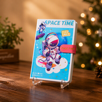 Carnet à couverture rigide 32K avec boucle magnétique, thème Astronaute Galaxie, 132 feuilles, planificateur quadrillé, cadeau scolaire pour enfants et garçons, papeterie en gros