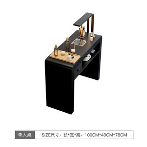 Beautiful Cream Color Light Luxury Cream Style <b>Nail</b> Salon <b>Table</b> Chair Set Multifunctional for Single Double Beauty Services - Product Image 2