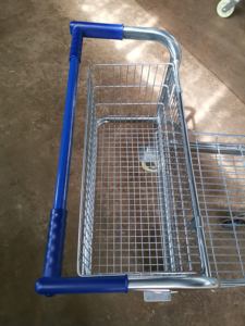 Chariot à chariot plat en acier zingué robuste avec roues Chariot logistique portable à traction manuelle Chariot à plate-forme plate pour shopping - Product Image 6