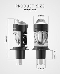 2025 Y1 <span class=keywords><strong>MAX</strong></span> H4 lentille Laser haute qualité 100W <span class=keywords><strong>Faraday</strong></span> phare de voiture pour Chevrolet Mazda Golf-6000K état neuf - Product Image 5