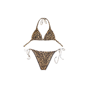 Buonic Set bikini da donna con stampa leopardata taglia 40 42 44 46 48 Costume da bagno in tre pezzi - Product Image 2