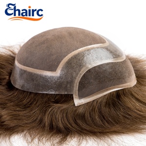 # Sistema Capillare Ibrido 4 Base Hollywood per <span class=keywords><strong>Uomo</strong></span>, in Pizzo Svizzero con Bordo in PU, 100% Capelli Umani, Facile Applicazione - Product Image 4
