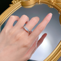 Hot Sale Factory New 925 Sterling Silver Moissanite Ring Unisex Fine Jewelry Wedding Engagement Ring OEM ODM
