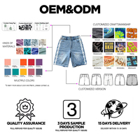 Shorts en jean élastiques YSJY pour hommes, style streetwear, avec logo personnalisé, effet usé, en denim ou camouflage
