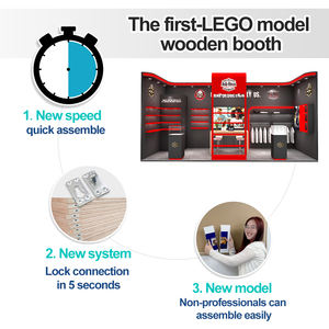 منصة عرض معيارية سريعة التركيب قابلة لإعادة الاستخدام، كشك خشبي للمعارض التجارية 8*20 قدم، تصميم مخصص، معدات للفعاليات، كشك معارض - Product Image 4