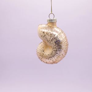 ของตกแต่งบ้าน งานฝีมือประดับกลิตเตอร์ รูปแบบสัตว์ทะเล เปลือกหอยแก้ว ปลา ของประดับตกแต่งคริสต์มาส สำหรับแขวนตกแต่งต้นคริสต์มาส - Product Image 4