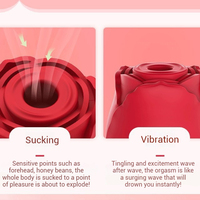 Fabrik-Großhandel Rosenförmiger Stark Stimulierender Lustvoller Saugender Masturbationsvibrator für Frauen Steckbar IPx6 Wasserdicht