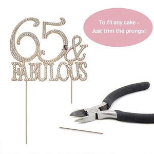 Oro rosa Glitter Ciao 65 Cake Topper-Cheer per 65th Anni-65 e Favoloso Cake Topper-65th di compleanno/Anniversario di Matrimonio - Product Image 3