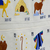 Calendrier du Ramadan personnalisé en toile avec nom personnalisé, calendrier de l'Avent du Ramadan vierge personnalisé pour enfants, 30 jours