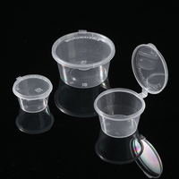 Gobelets à sauce transparents en PP avec couvercles, jetables, recyclables, résistants au congélateur et au micro-ondes, anti-fuite, pour restaurants et usage domestique, logo personnalisé