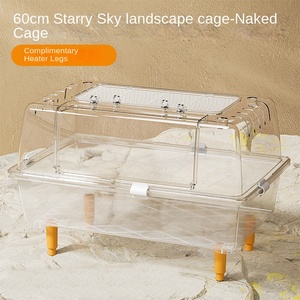 Lüks büyük uzay <span class=keywords><strong>Hamster</strong></span> kafes şeffaf 60 akrilik soba üst tavuk besleme kutusu katı altın ayı malzemeleri düğme plastik - Product Image 6