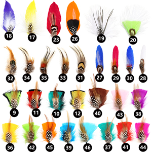 Chiều Dài 4-8Inch Mũ Nhỏ Lông Tự Nhiên Đầy Màu Sắc Lông Cho Thủ Công Hat Trang Trí - Product Image 4