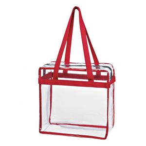 Sac fourre-tout transparent imperméable avec logo personnalisé, sacs de stade réutilisables en PVC transparent pour événements promotionnels - Product Image 3