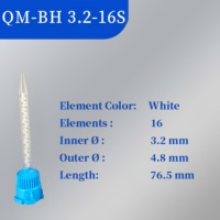 MBH 03-16S Nozzle Aplikator Pencampur Statis Lem Biru Mini Epoxy Tip Tabung Pencampur Otomotif Robot Sekrup Bayonet Perekat 3.2-16
