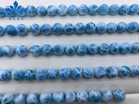 Perle larimar de 10mm avec demi-trou pierre en vrac de haute qualité pour la fabrication de bijoux de bracelet en provenance de la république romaine larimar
