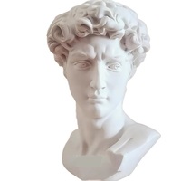 Statue de David en marbre naturel sculptée à la main, best-seller, sculpture de tête masculine classique grecque et romaine, décoration d'intérieur