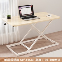 Vente en gros Station verticale de support de bureau bureau d'ordinateur à levage manuel Table pliante mobile de bureau pour ordinateur portable
