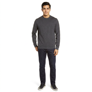 Sweat-shirt pour homme 100% coton, prix de gros d'usine, meilleur prix, faible MOQ, sweat-shirt pour homme, broderie 3D, uni, teinture unie - Product Image 1