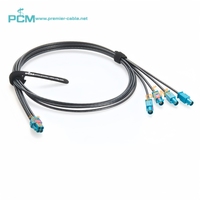Quad Mini Fakra Femelle à Fakra Mâle Véhicule Câble Coaxial 4-en-1 Original Rosenberger Z-Code Automobile GPS Robotique Capteur Caméra