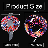 Vente en gros de ballons publicitaires imprimés avec logo personnalisé Ballon Bobo rond avec cœur et étoile Ballons à led imprimés avec logo personnalisé PVC/TPU