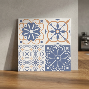 Azulejos de Cerámica con Patrón Marroquí Gris de 30x30cm, Aspecto de Mármol, Acabado Digital Glaseado, para Interiores de Dormitorios - Product Image 6