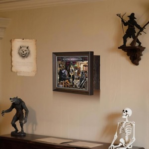 Hamaileon DIY Book Nook Shelf <span class=keywords><strong>Insert</strong></span>, kit de puzzle en <span class=keywords><strong>bois</strong></span> 3D avec lumière pour les amateurs d'horreur et d'Halloween - Product Image 5
