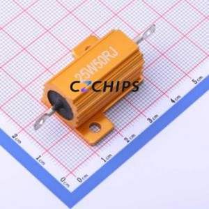 Resistencia de Aluminio/Tubo Cerámico HoRX-25W-50R-5%, Resistencia de Perno, Resistencia de Carcasa de Aluminio, 50 Ohm, 5%, 25W - Product Image 1