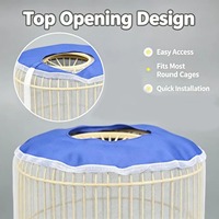 Couverture de cage à oiseaux en maille de nylon respirante, filet de protection anti-insectes, protection pour cage à oiseaux ronde
