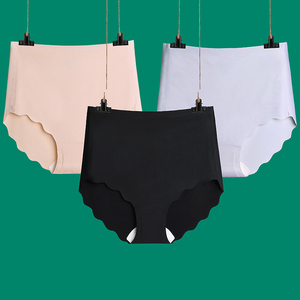 Vente chaude Qualité Glace Soie Sans Couture Respirant <span class=keywords><strong>Latex</strong></span> Taille Haute Plus La Taille Sous-Vêtements Coupe Haute Slip Femmes Culottes - Product Image 2