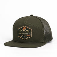 Casquette personnalisée à 5 panneaux perforés, style baseball, patch PVC, patch en caoutchouc, logo design, imperméable, style sport, casquette premium pour homme