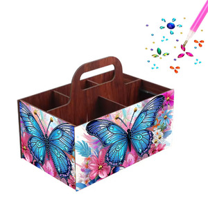 DIY Diamond Art <strong>Wooden</strong> Multi-Compartment Organiser <strong>Box</strong> with Handle Diamond Painting Art Portable <strong>Storage</strong> <strong>Box</strong> Desktop Decoration - Product Image 4