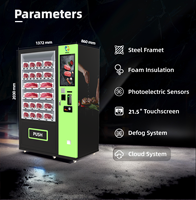 Distributeur automatique de viande fraîche congelée, bœuf de qualité, autres produits frais, système de paiement par pièces, écran tactile, métal