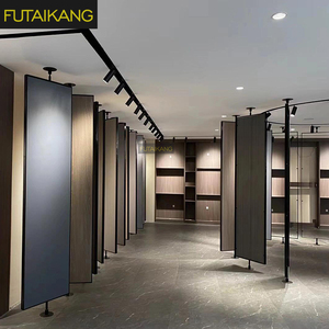 Tùy chỉnh hiện đại gốm sàn gạch kim loại khung PVC Laminate sàn gỗ Mẫu <span class=keywords><strong>ROTARY</strong></span> hiển thị đứng hiện đại kệ trưng bày - Product Image 3