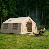 17.28 ㎡   Tente de camping gonflable automatique avec auvent pour 6 à 8 personnes, imperméable, luxe, familiale, pour pique-nique en plein air, glamping