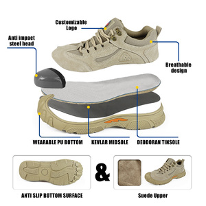 Chaussures de Sécurité pour Soudeurs en Cuir de Porc <span class=keywords><strong>Homme</strong></span>, Embout Acier Anti-Écrasement et Anti-Perforation, Bottes de Travail d'Été Fabrication OEM - Product Image 2