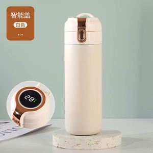 Custom 380ML 420Ml Stainless Steel Smart Temperature Display <b>Drinkware</b> Insulation LED Digital Vacuum Bottle Flask With Handle - Product Image 5