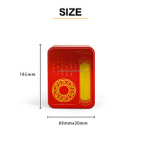 Boîte en métal rectangulaire personnalisée JYB pour compléments alimentaires, avec couvercle à charnière de qualité alimentaire, pour pilules et capsules