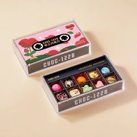 Boîte de chocolat truffe de luxe écologique Logo personnalisé de haute qualité Papier rigide UV Fermeture magnétique rouge Fabriqué DHP