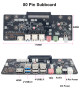 Mini PC industriel OPS en gros, carte secondaire PCBA pour tableau blanc interactif, connecteur 80 broches